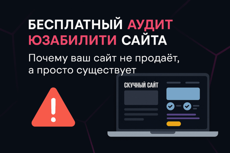 Обложка статьи: Бесплатный аудит юзабилити сайта — почему сайт не продаёт
