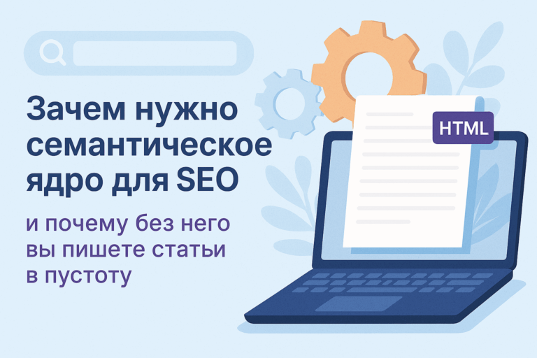 Схематичное изображение структуры сайта и ключевых запросов для SEO